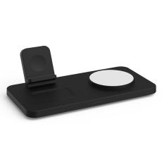 OEM - M17 3-i-1 15W Magnetisk Trådlös Laddare för iPhone, iWatch, AirPods - Svart/Vit