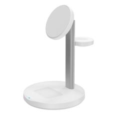 OEM - M9 MagSafe Trådlös Laddare 3-i-1 15W Magnetisk Ställning - Vit