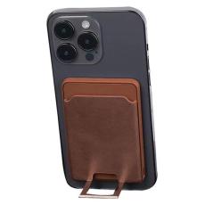 OEM - Magnetisk trådlös laddare 4-i-1 15W med ställ och kortfack - Brun