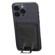 OEM - Magnetisk trådlös laddare 4-i-1 15W med ställ och kortfack - Svart