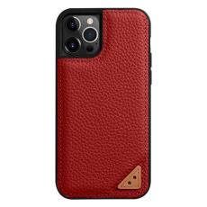 Melkco - MELKCO iPhone 13 Pro Max Fodral Äkta Läder + PC Röd