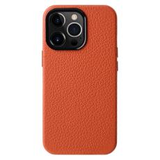 Melkco - MELKCO iPhone 13 Pro Max Fodral Äkta Läder + PC Orange