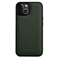 Melkco - MELKCO iPhone 14 Fodral Stöttåligt Äkta Läder + PC - Grön