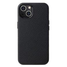 Melkco - MELKCO iPhone 15 Fodral Äkta Läder Belagt PC Svart
