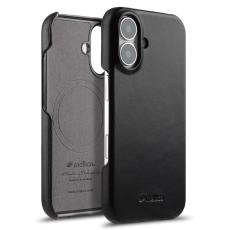Melkco - MELKCO iPhone 16 Fodral MagSafe Äkta Läder PC - Svart