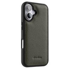 Melkco - MELKCO iPhone 16 Fodral Äkta Läder Belagt PC - Grå