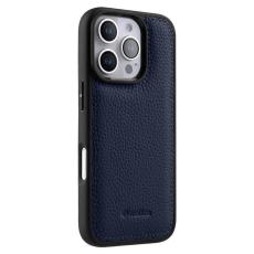 Melkco - MELKCO iPhone 16 Pro Fodral Äkta Läder PC - Mörkblå