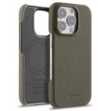 Melkco - MELKCO iPhone 16 Pro Fodral Äkta Läder PC Grå
