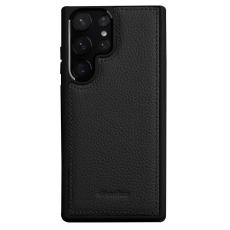 Melkco - MELKCO Samsung Galaxy S23 Ultra Fodral Äkta Läder Svart