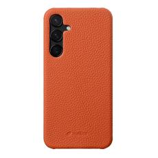 Melkco - MELKCO Samsung Galaxy S24 Fodral Äkta Läder + PC Orange