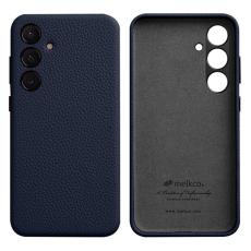 Melkco - MELKCO Samsung Galaxy S24 Skal Äkta Läder + PC - Mörkblå
