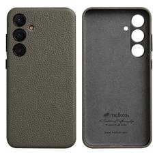 Melkco - MELKCO Samsung Galaxy S24 Skal Äkta Läder + PC - Grå
