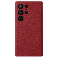 Melkco - MELKCO Samsung Galaxy S24 Ultra Fodral Äkta Läder + PC - Röd