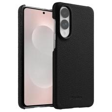 Melkco - MELKCO Samsung Galaxy S25 Edge Skal Äkta Läder PC Svart