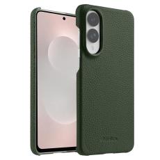 Melkco - MELKCO Samsung Galaxy S25 Edge Skal Äkta Läder PC - Mörkgrön