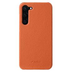 Melkco - MELKCO Fodral för Samsung Galaxy S23 Äkta läder PC Orange
