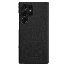 Melkco - MELKCO Fodral för Samsung Galaxy S23 Ultra, äkta läder, svart