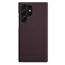 Melkco - MELKCO Fodral för Samsung Galaxy S23 Ultra, Äkta läder, Lila