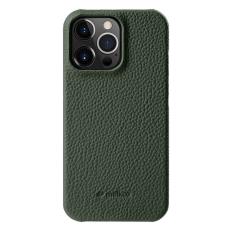 Melkco - MELKCO Fodral för iPhone 15 Pro Max, Äkta läder och PC, Mörkgrön