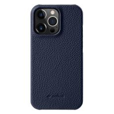 Melkco - MELKCO Fodral för iPhone 15 Pro i äkta läder och PC - Mörkblå