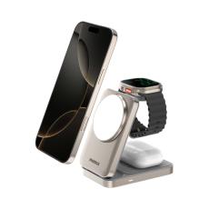 OEM - MOMAX Q. Fällbar Magnetisk 3-i-1 Trådlös Laddare för iPhone/Apple Watch/Airpods