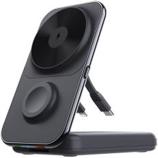 OEM - MP02 Trådlös laddare för iPhone, iWatch, AirPods, 8000mAh, svart