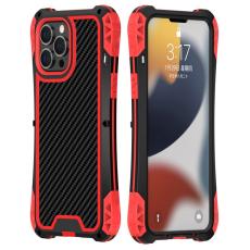 R-JUST - R-JUST AMIRA iPhone 13 Pro Skal Aluminium/Silikon Svart/Röd