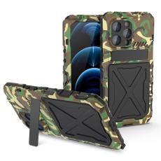 R-JUST - R-JUST iPhone 14 Pro Skal, Stöttålig Silikon + Metall, Kamouflage
