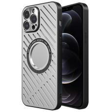 R-JUST - R-JUST RJ57 iPhone 12 Pro Max Skal Metall TPU MagSafe Silver