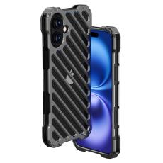 R-JUST - R-JUST RJ-50 iPhone 16 Skal Aluminium Alloy Shockproof Svart