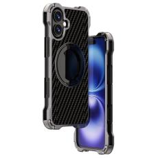 R-JUST - R-JUST RJ-51 iPhone 16 Skal MagSafe Kickstand PC + Aluminium Grå