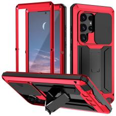 R-JUST - R-JUST Galaxy S24 Ultra Skal PC+Silicone+Metal Röd