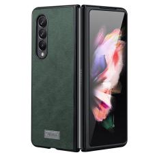 SULADA - SULADA Crazy Horse Samsung W22 5G Fodral PU Läder Grön