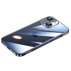 SULADA - SULADA Crystal Steel Series iPhone 15 Skal TPU+Glas Klar Blå