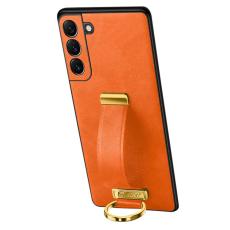 SULADA - SULADA Fashion Series Galaxy S24+ Skal Läder+PC+TPU Orange