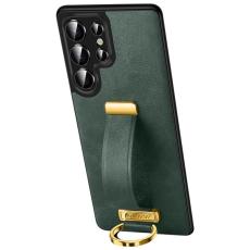 SULADA - SULADA Fashion Series Galaxy S25 Ultra Skal Läder Grön