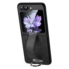 SULADA - SULADA Fashion Series Galaxy Z Flip5 Skal PU Läder Svart