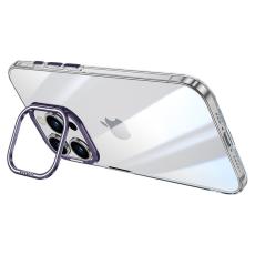 SULADA - SULADA iPhone 14 Pro Skal TPU+PC Klart Fodral med Ställ - Mörklila