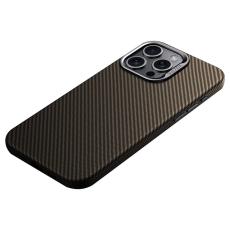 SULADA - SULADA iPhone 14 Pro Slim Case Carbon Fiber PU+TPU Brown