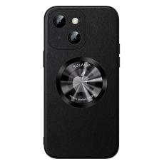 SULADA - SULADA iPhone 15 Plus Skal i PU Läder + TPU, Svart