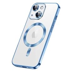 SULADA - SULADA iPhone 15 Plus Skal MagSafe TPU och Härdat Glas - Blå