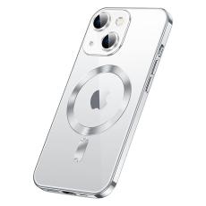 SULADA - SULADA iPhone 15 Plus Skal MagSafe TPU Tempererat Glas Silver