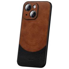 SULADA - SULADA iPhone 15 Plus Skal PU Läder Coated PC+TPU - Brun