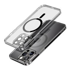 SULADA - SULADA iPhone 15 Pro Max Skal TPU+PC MagSafe Transparent Svart