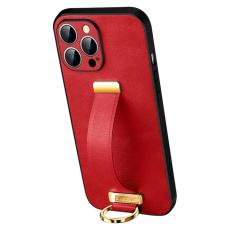 SULADA - SULADA iPhone 15 Pro Skal Crazy Horse PU+PC+TPU Röd