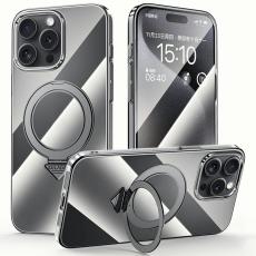 SULADA - SULADA iPhone 15 Pro Skal MagSafe Kickstand Klar PC - Titan Svart