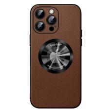 SULADA - SULADA iPhone 15 Pro Skal Microfiber Läder + TPU Skydd Brun