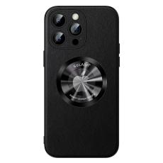 SULADA - SULADA iPhone 15 Pro Skal Microfiber Läder + TPU Skydd Svart