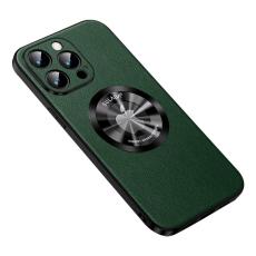 SULADA - SULADA iPhone 15 Pro Skal PU Läder TPU MagSafe Kompatibel Grön