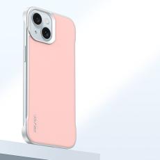 SULADA - SULADA iPhone 15 Skal Frameless PU + PC Baksida - Rosa